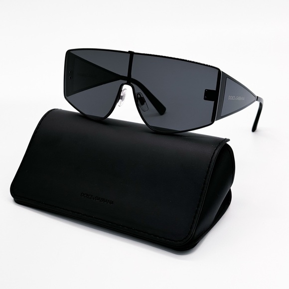 NEW DOLCE&GABBANA DG2305 01/87 OVERSIZED BLACK WOMEN SUNGLASSES DOLCE&GABBANA - Picture 2 of 10